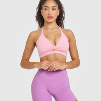 Unified Twist Sports Bra | Petal Pink