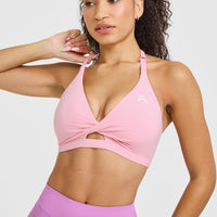 Unified Twist Sports Bra | Petal Pink