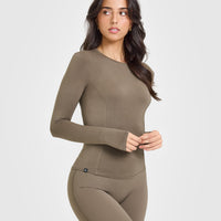 Mellowâ„¢ Soft Long Sleeve Top | Moss Brown