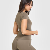 Mellow™ Soft Short Sleeve T-Shirt | Moss Brown