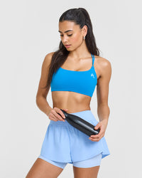 Everyday Cross Over Bralette | Tropical Blue