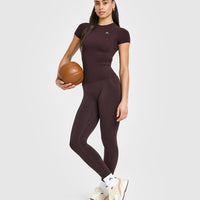 Go To Seamless Fitted Top | Plum Brown