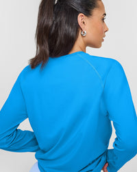 Go To Seamless Loose Long Sleeve Top | Tropical Blue