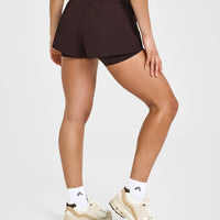 Unified Double Layer Shorts 5" | Plum Brown