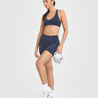 SoftMotion™ Bralette with White Logo | True Blue