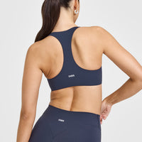 SoftMotion™ Bralette with White Logo | True Blue