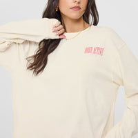 Oner Graphic Washed Long Sleeve Top | Off White