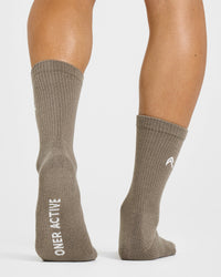 All Day Crew Socks 1 Pack | Moss Brown