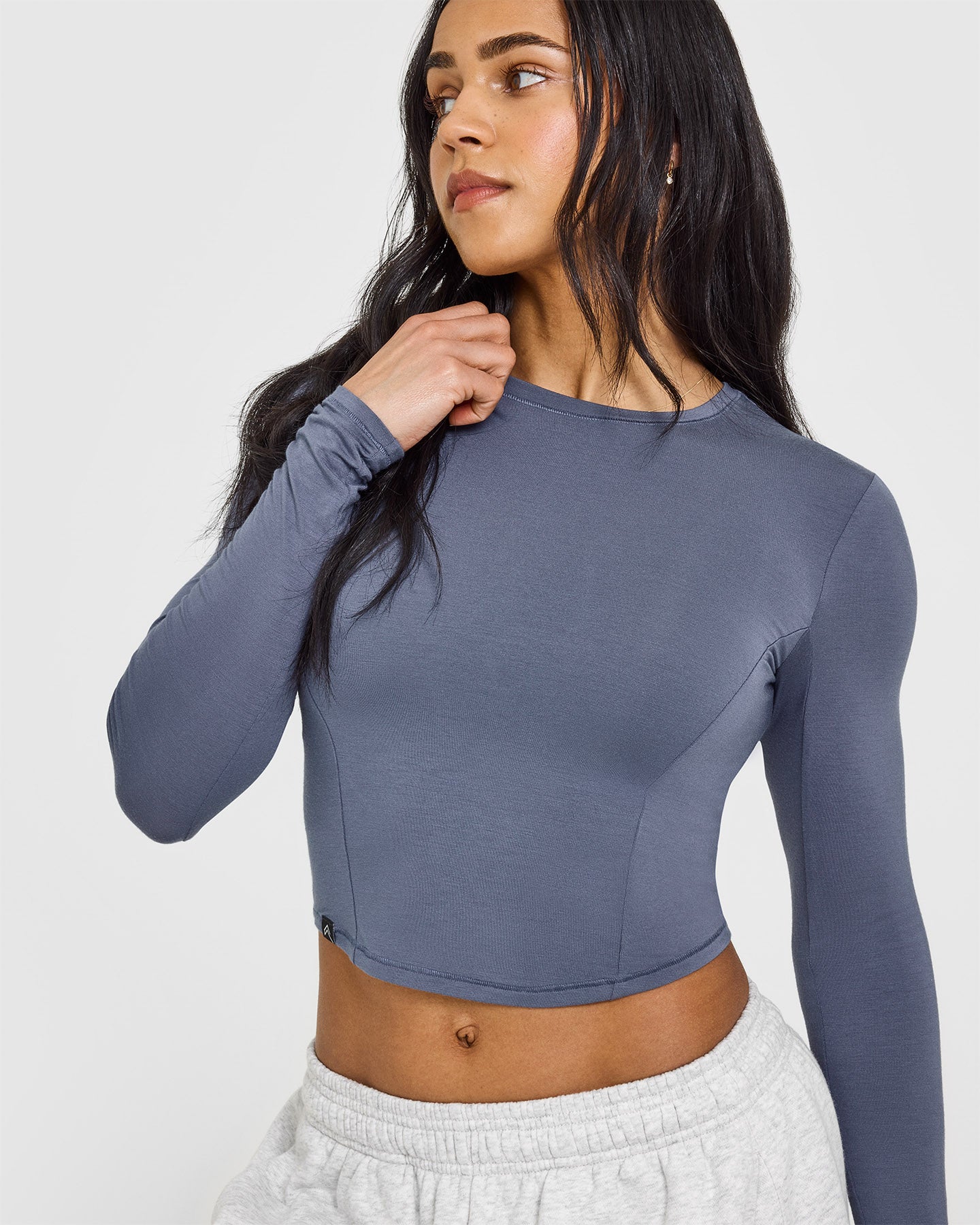 Mellowâ„¢ Soft Mid Long Sleeve Top | Granite Blue