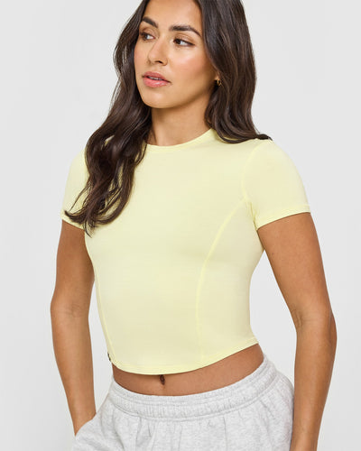 Mellowâ„¢ Soft Mid Short Sleeve T-Shirt | Pastel Yellow