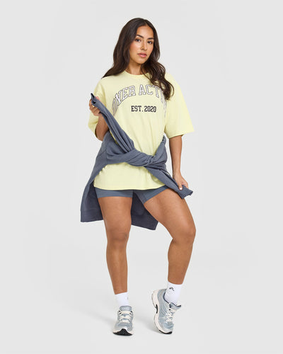 Oner Graphic Washed T-Shirt | Pastel Yellow