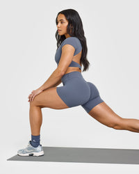 SoftMotion™ Shorts 6" | Granite Blue