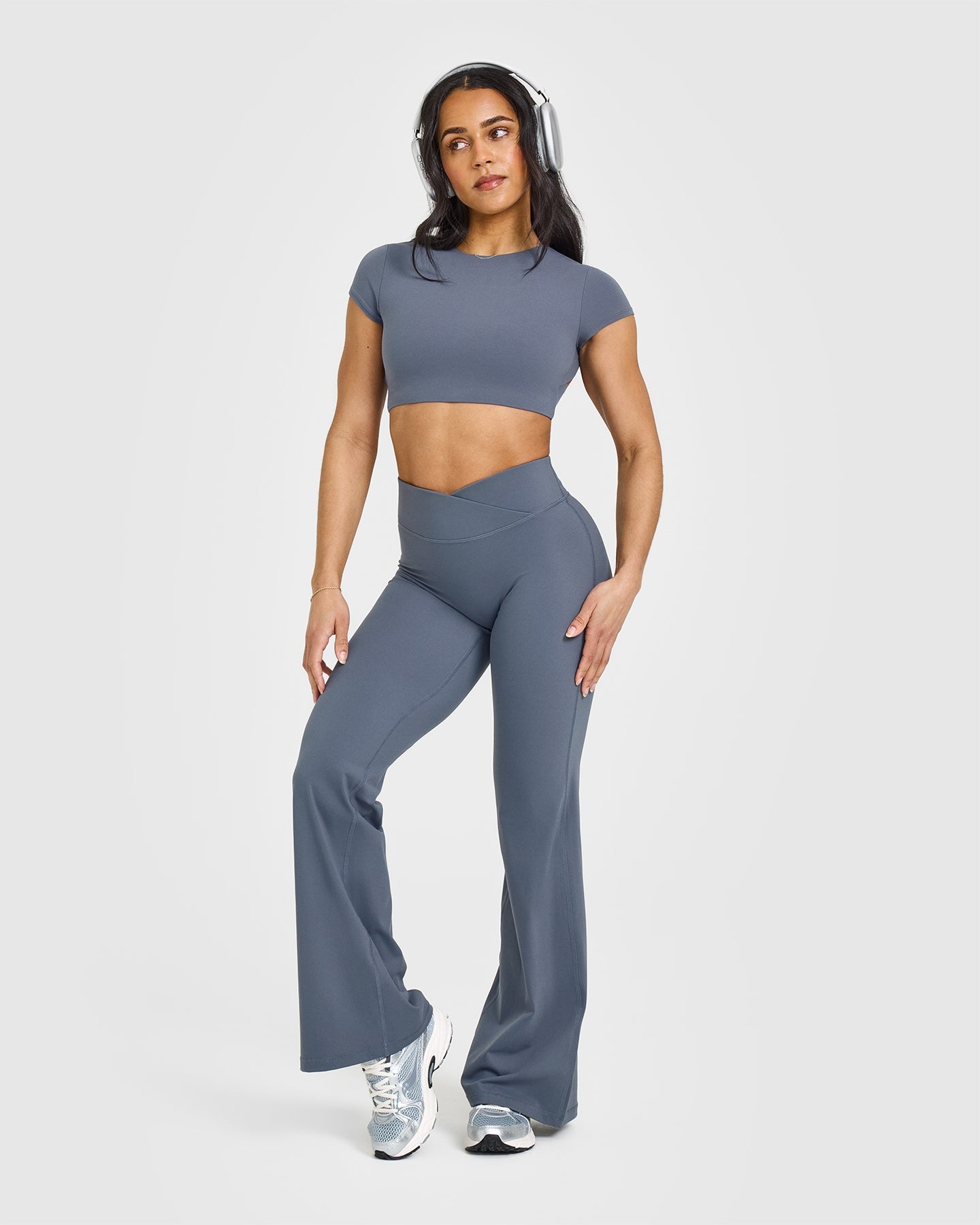 Unified Wrap Flared Bottoms | Granite Blue