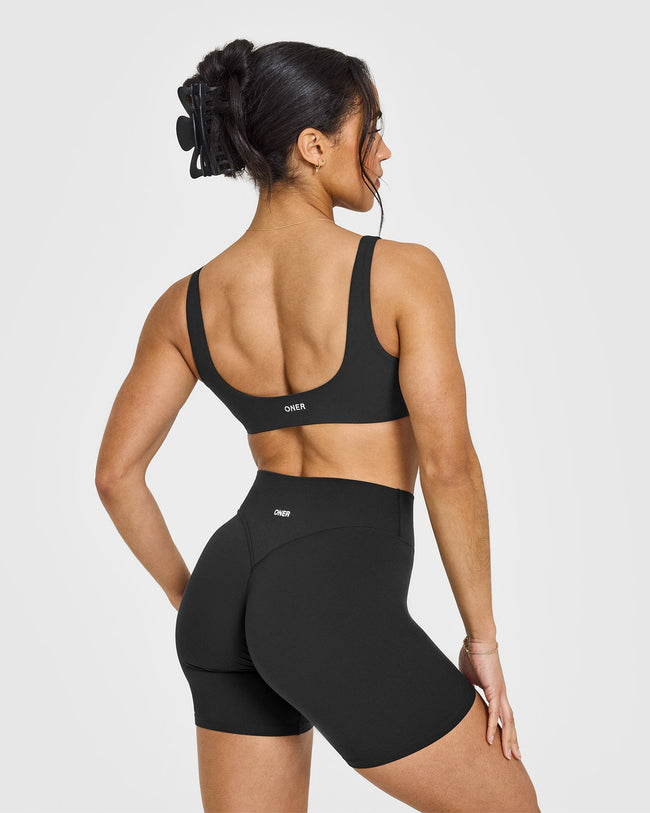 SoftMotion™ Scoop Back Bralette | Soft Black