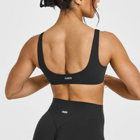 SoftMotion™ Scoop Back Bralette | Soft Black