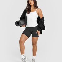 SoftMotion™ Strappy Vest with Built in Bra Shelf | White