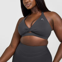 Unified Twist Sports Bra | Coal