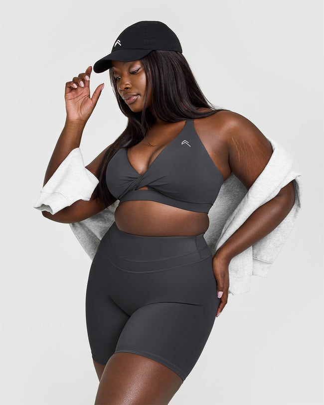 Unified Twist Sports Bra | Coal