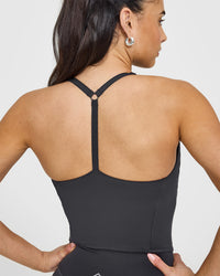 Timeless Square Neck Mid Vest | Coal