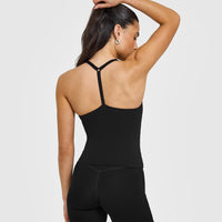 Timeless Square Neck Vest | Black