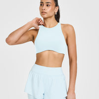 SoftMotion™ High Neck Sports Bra | Cloud Blue
