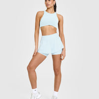 SoftMotion™ High Neck Sports Bra | Cloud Blue