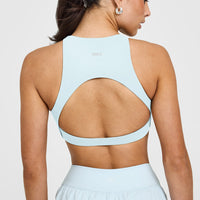 SoftMotion™ High Neck Sports Bra | Cloud Blue
