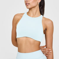 SoftMotion™ High Neck Sports Bra | Cloud Blue