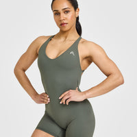 Unified Scoop Back All In One 6" | Dark Khaki