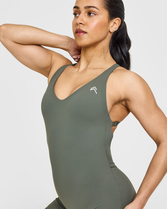 Unified Scoop Back All In One 6" | Dark Khaki