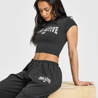 Lightweight Jogger With Athletic Graphic | Soft Black