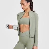 Unified Micro Bandeau Bralette | Soft Sage Green