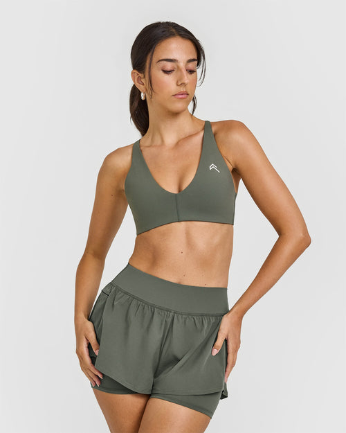 Oner Modal Unified Micro Bralette | Dark Khaki