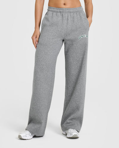 Foundations Straight Leg Jogger with Graphic | Charcoal Marl