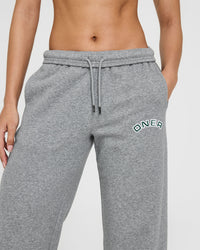 Foundations Straight Leg Jogger with Graphic | Charcoal Marl