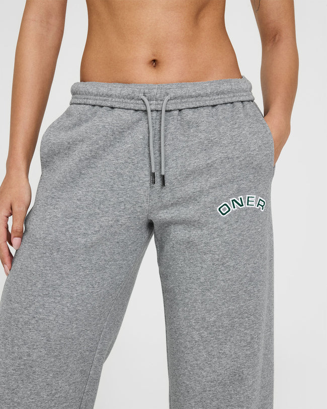 Foundations Straight Leg Jogger with Graphic | Charcoal Marl
