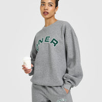 Foundations Straight Leg Jogger with Graphic | Charcoal Marl