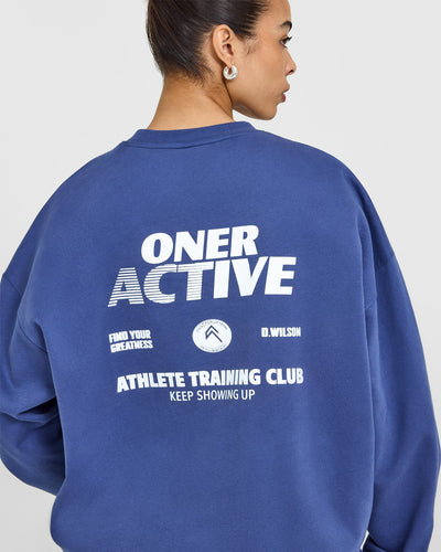 Lightweight Graphic Sweatshirt | Shadow Blue
