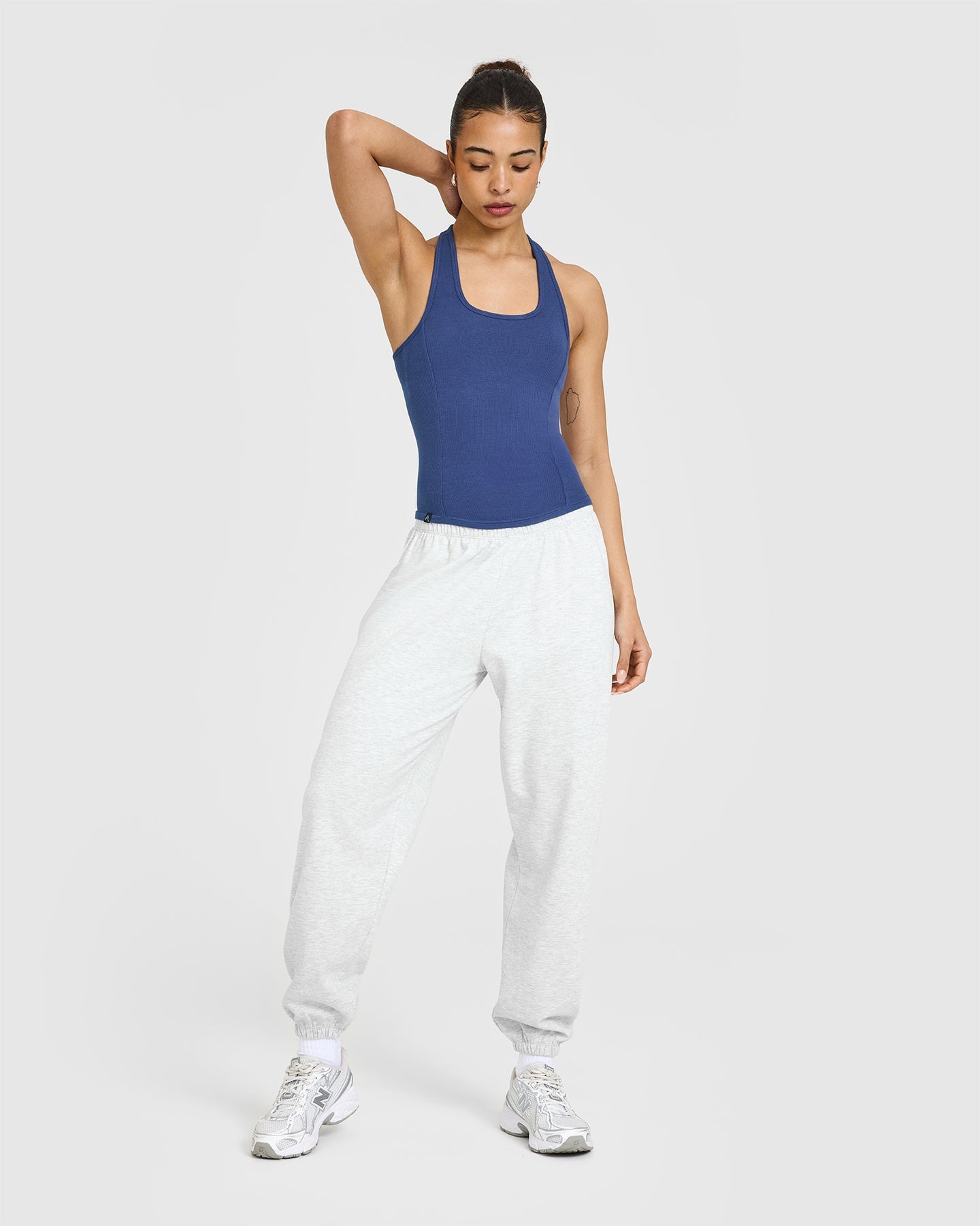 Mellowâ„¢ Rib Scoop Neck Vest with Built in Bra Shelf | Shadow Blue