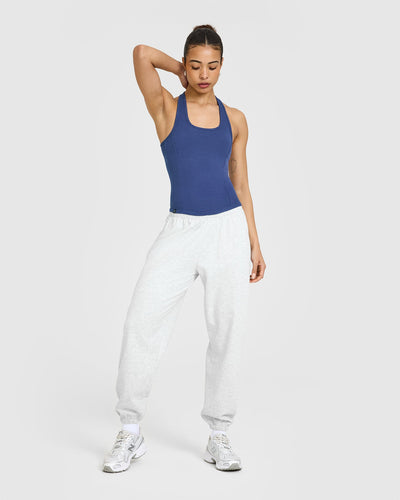 Mellowâ„¢ Rib Scoop Neck Vest with Built in Bra Shelf | Shadow Blue