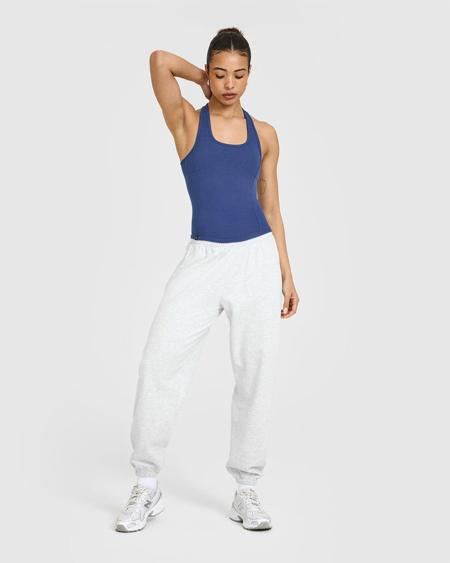 Mellowâ„¢ Rib Scoop Neck Vest with Built in Bra Shelf | Shadow Blue