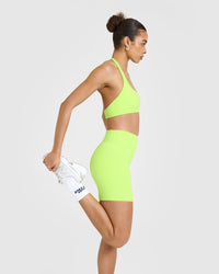 SoftMotion™ Cycling Shorts 8" | Citrus Green