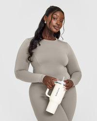 Mellow™ Soft Mid Long Sleeve Top | Warm Sand