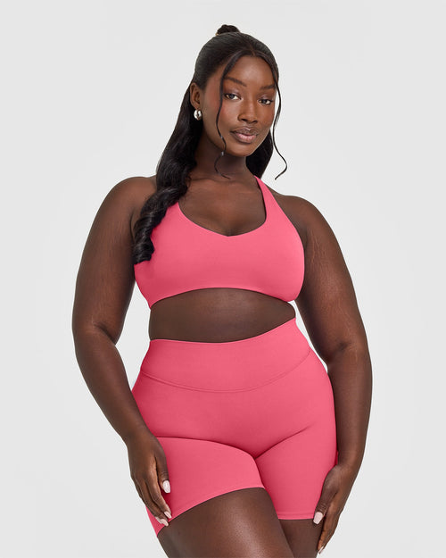 Oner Modal SoftMotion™ Bralette with White Logo | Dark Velvet Pink