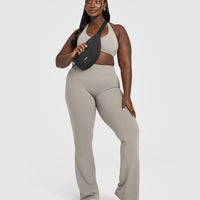 SoftMotion™ Bralette with White Logo | Warm Sand