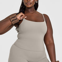 SoftMotion™ Strappy Mid Vest with Built in Bra Shelf | Warm Sand
