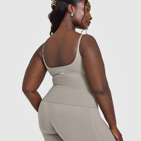 SoftMotion™ Strappy Vest with Built in Bra Shelf | Warm Sand