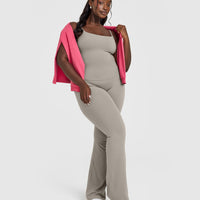 SoftMotion™ Strappy Vest with Built in Bra Shelf | Warm Sand
