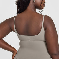 SoftMotion™ Strappy Vest with Built in Bra Shelf | Warm Sand