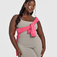 SoftMotion™ Strappy Vest with Built in Bra Shelf | Warm Sand